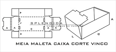 009 Meia Maleta Caixa Corte Vinco